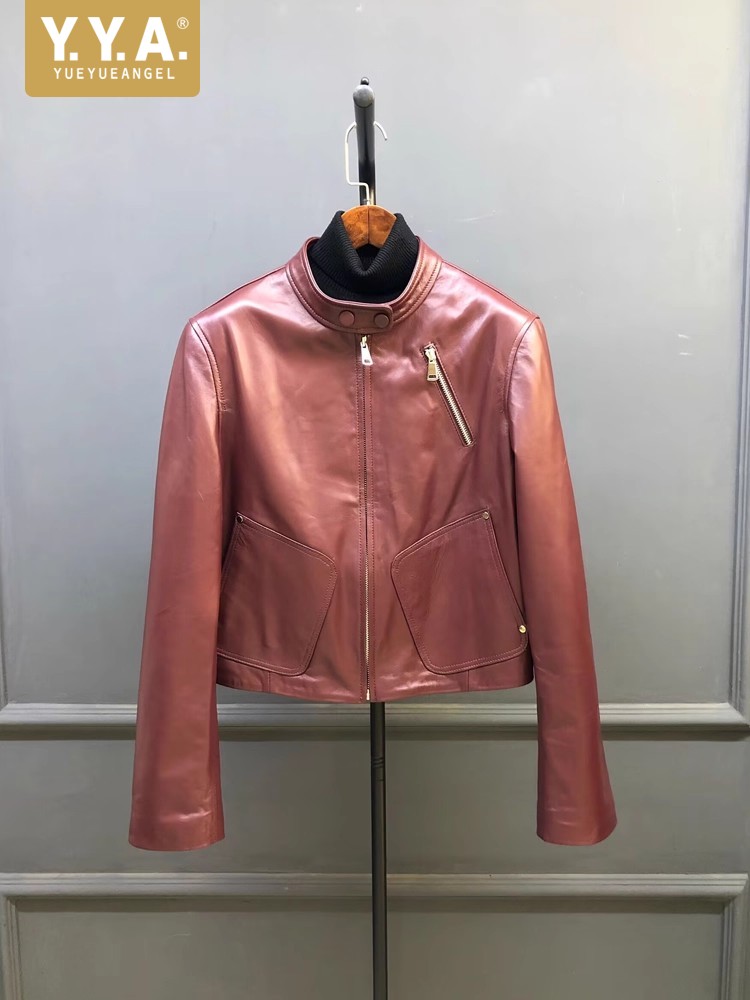 Leather Work Jacket Women'S - Females Spring Autumn New Style Retro
