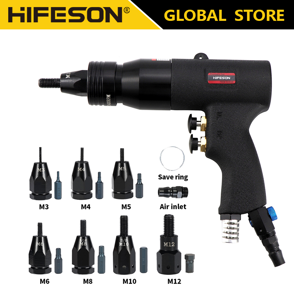 Rivet Setter Tool - HIFESON Self-Lock Pneumatic Rivet Nut Guns