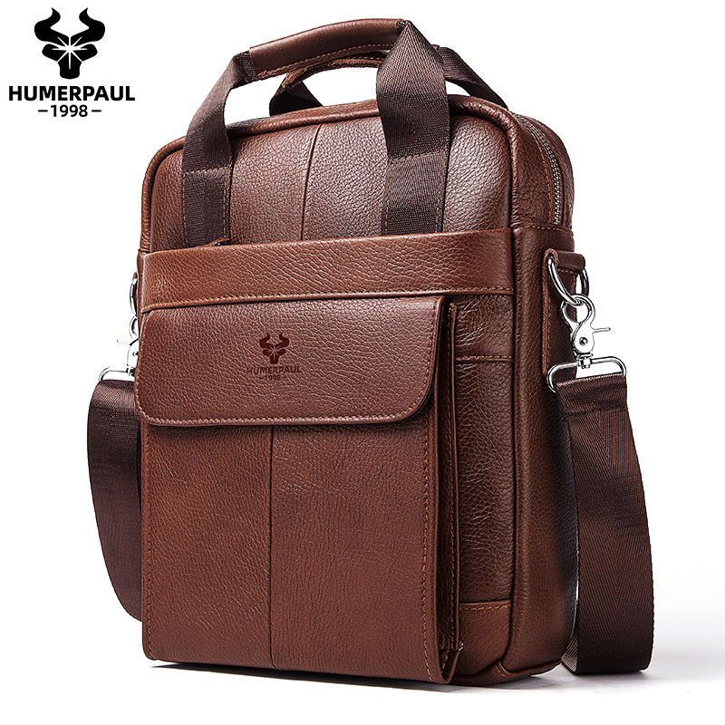 Leather Work Bag Men - Durable Genuine Leather Bags for Men