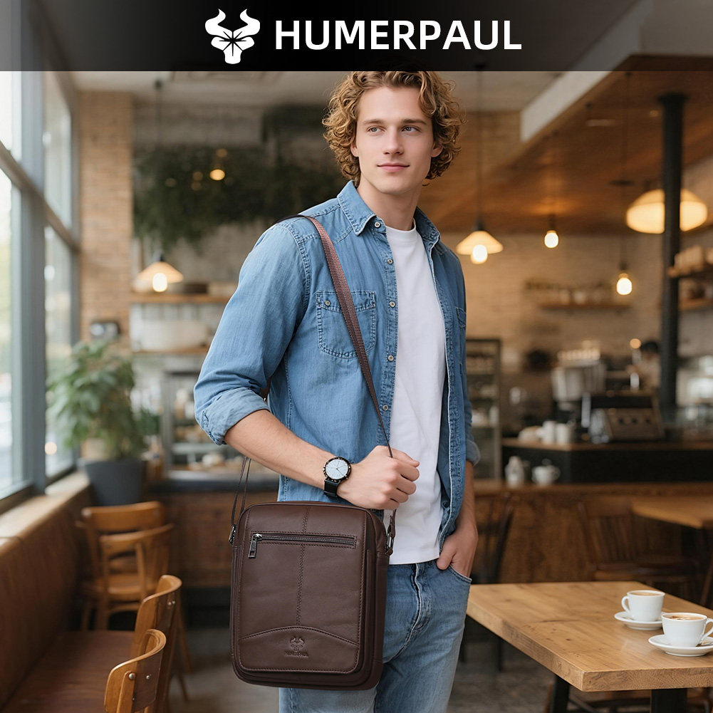 HUMERPAUL Genuine Leather Cros - Leather Work Bag Men review and price