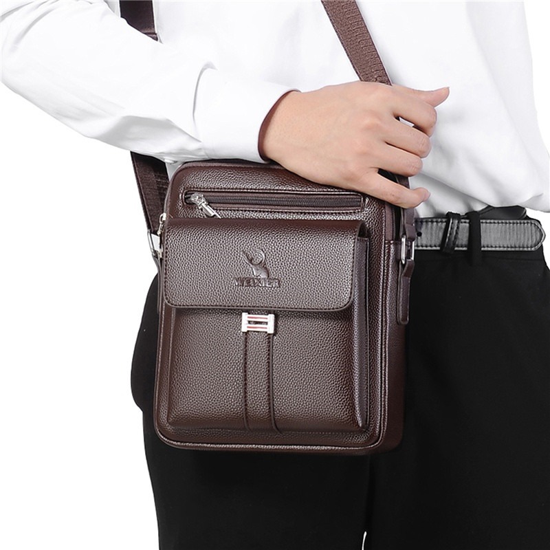 High Quality Men Shoulder Bag  - Leather Work Bag Men review and price