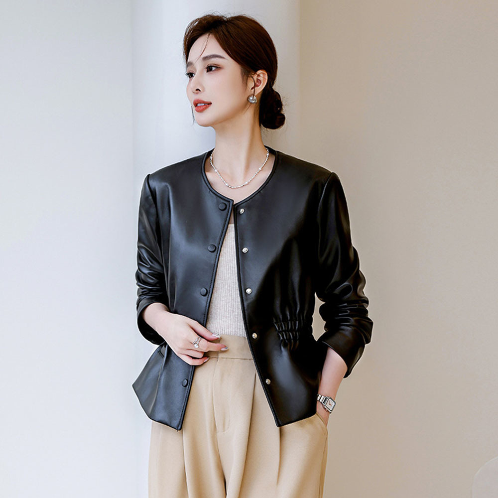 Office Faux Leather Jacket Wom - Leather Work Jacket Women'S review and price