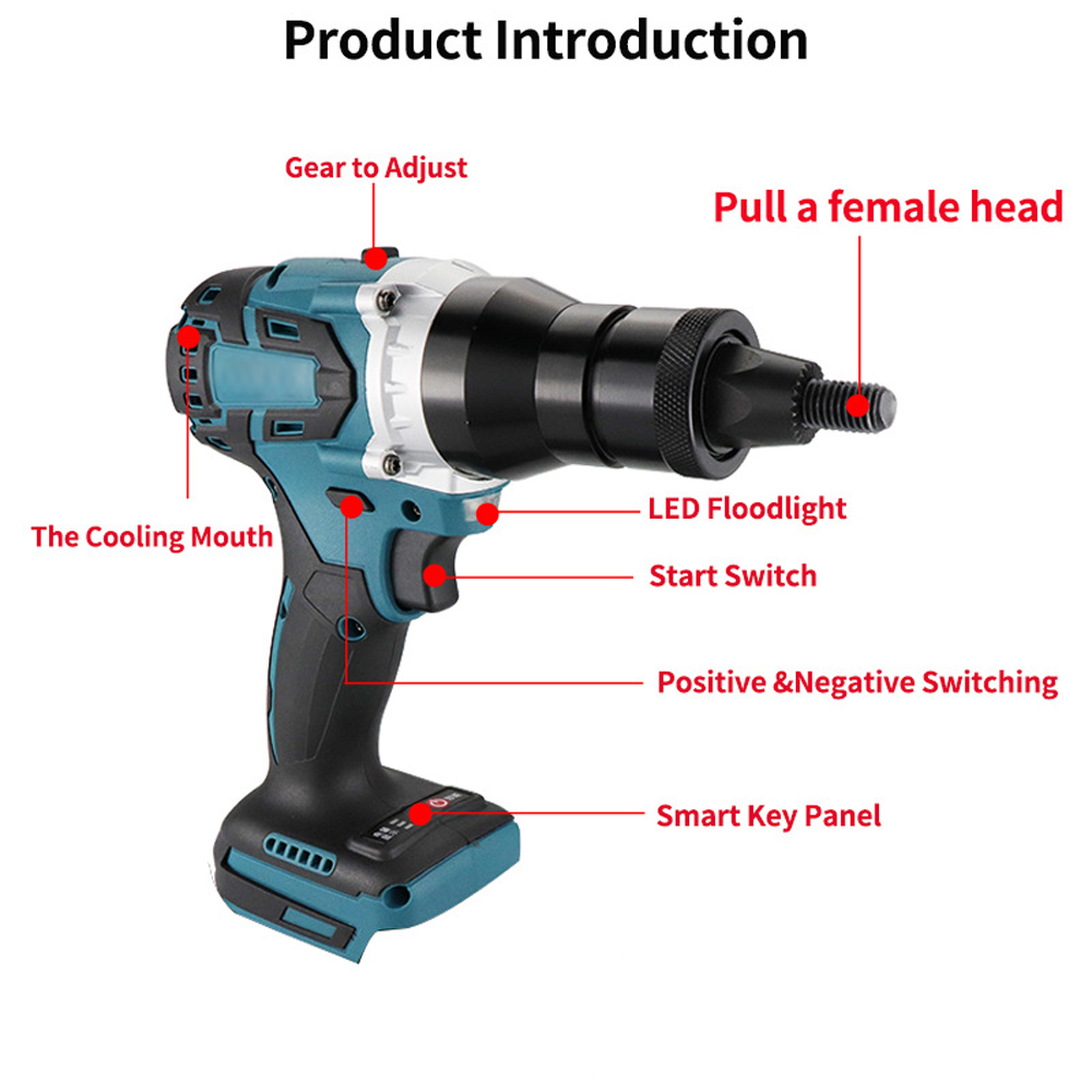 Electric Riveting Gun Brushles - Rivet Setter Tool review and price
