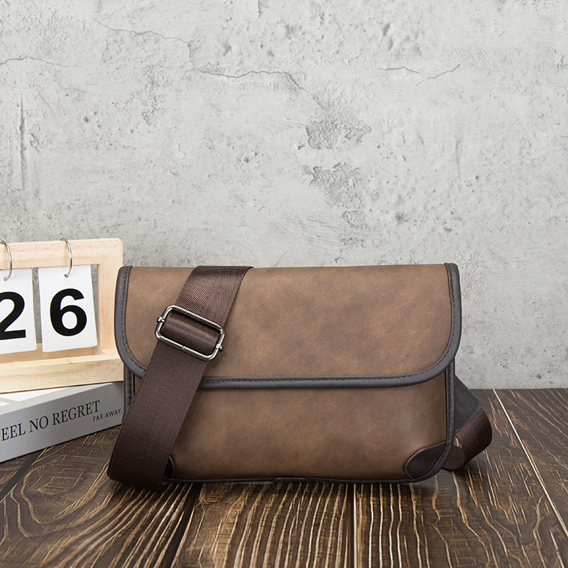 Luxury Brand Vintage Shoulder  - Leather Work Bag Men review and price