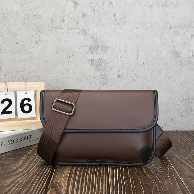 Luxury Brand Vintage Shoulder  - Leather Work Bag Men review and price