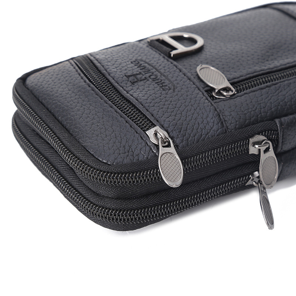 Men Waist Bag Mobile Phone Bag - Leather Work Bag Men review and price