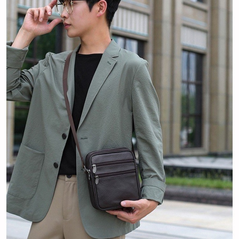 Men's Shoulder Messenger Bag C - Leather Work Bag Men review and price