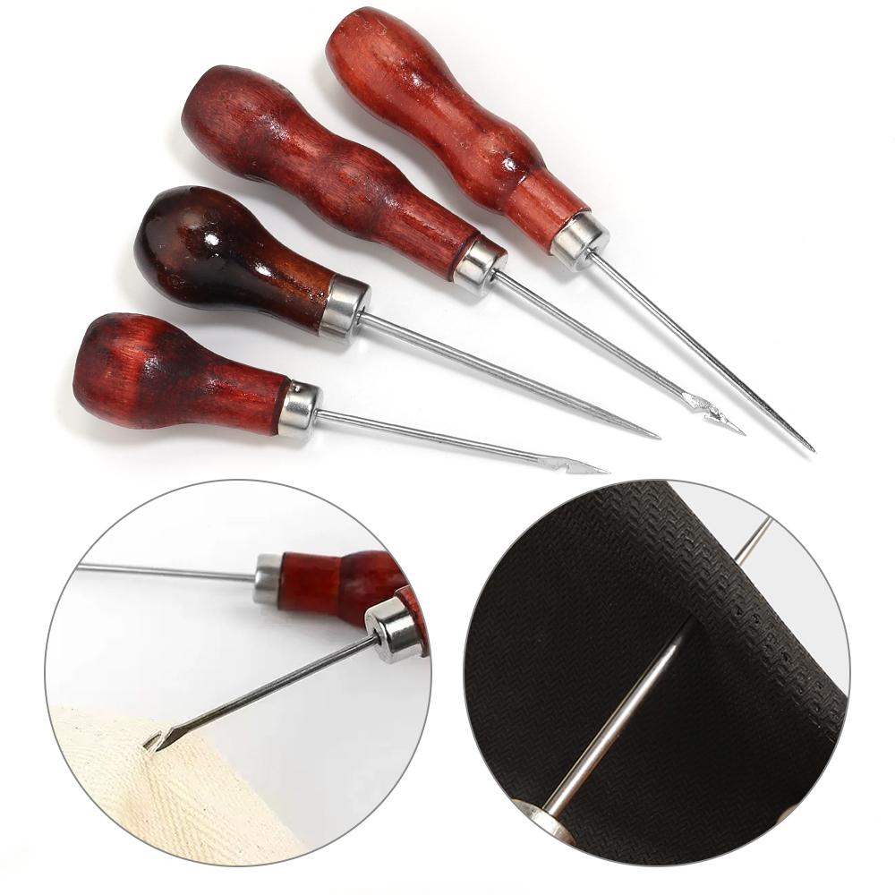 Wooden Handle Awls DIY Leather - Leatherwork Needles review and price