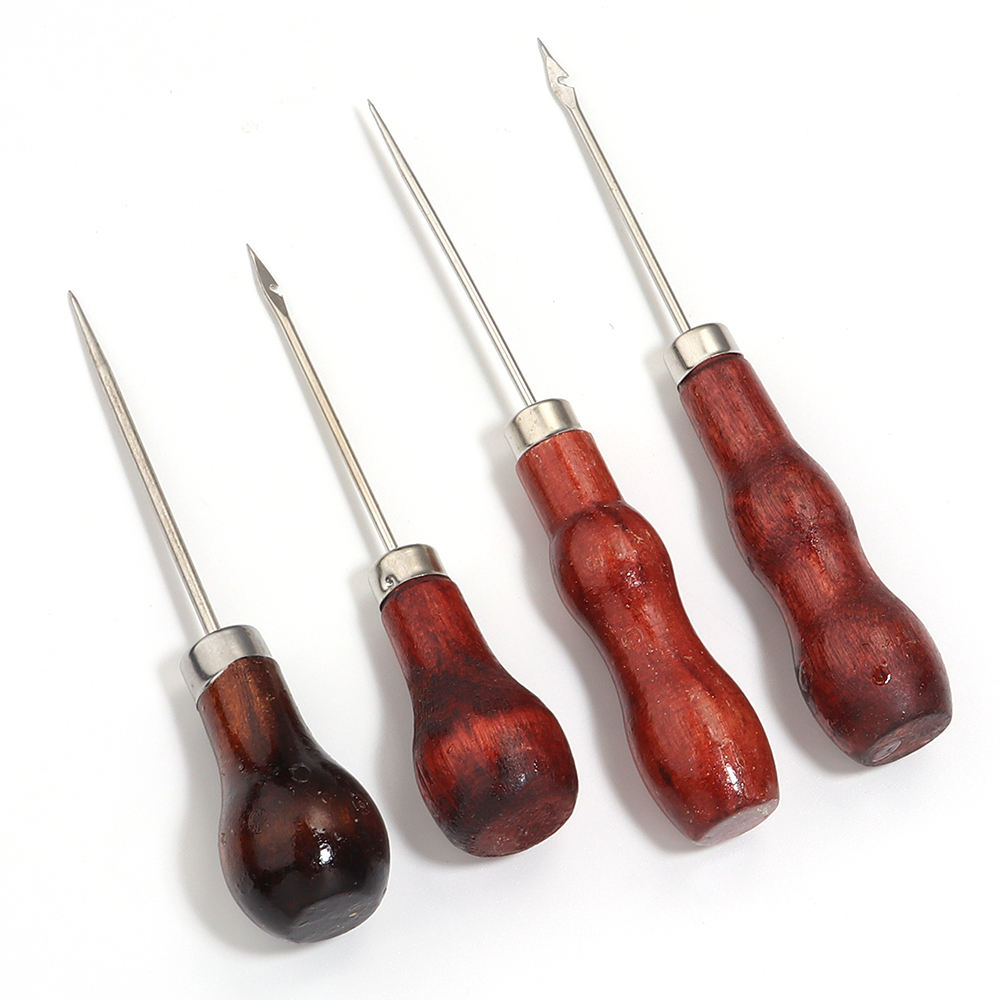 Wooden Handle Awls DIY Leather - Leatherwork Needles review and price