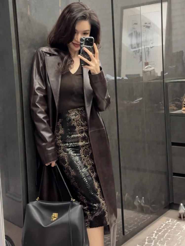 Italian Designer Office Ladies - Leather Work Jacket Women'S review and price