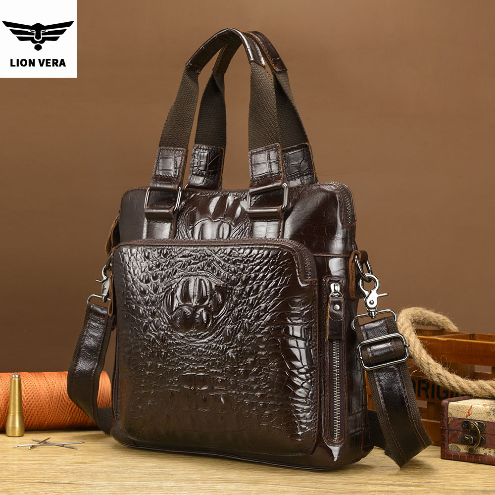 LION VERA Men's Genuine Leathe - Leather Work Bag Men review and price