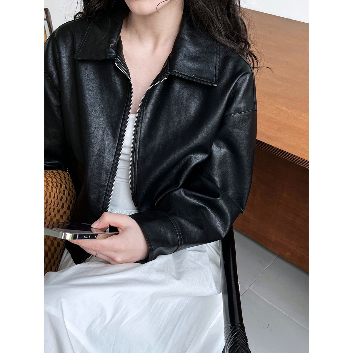 Women Coats Faux Leather Jacke - Leather Work Jacket Women'S review and price