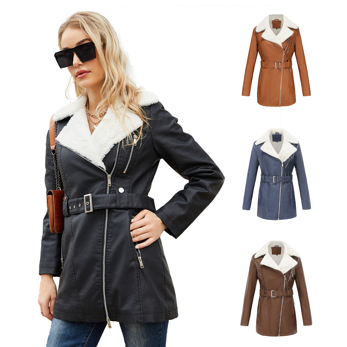 Faux PU Leather Coat Jacket 20 - Leather Work Jacket Women'S review and price