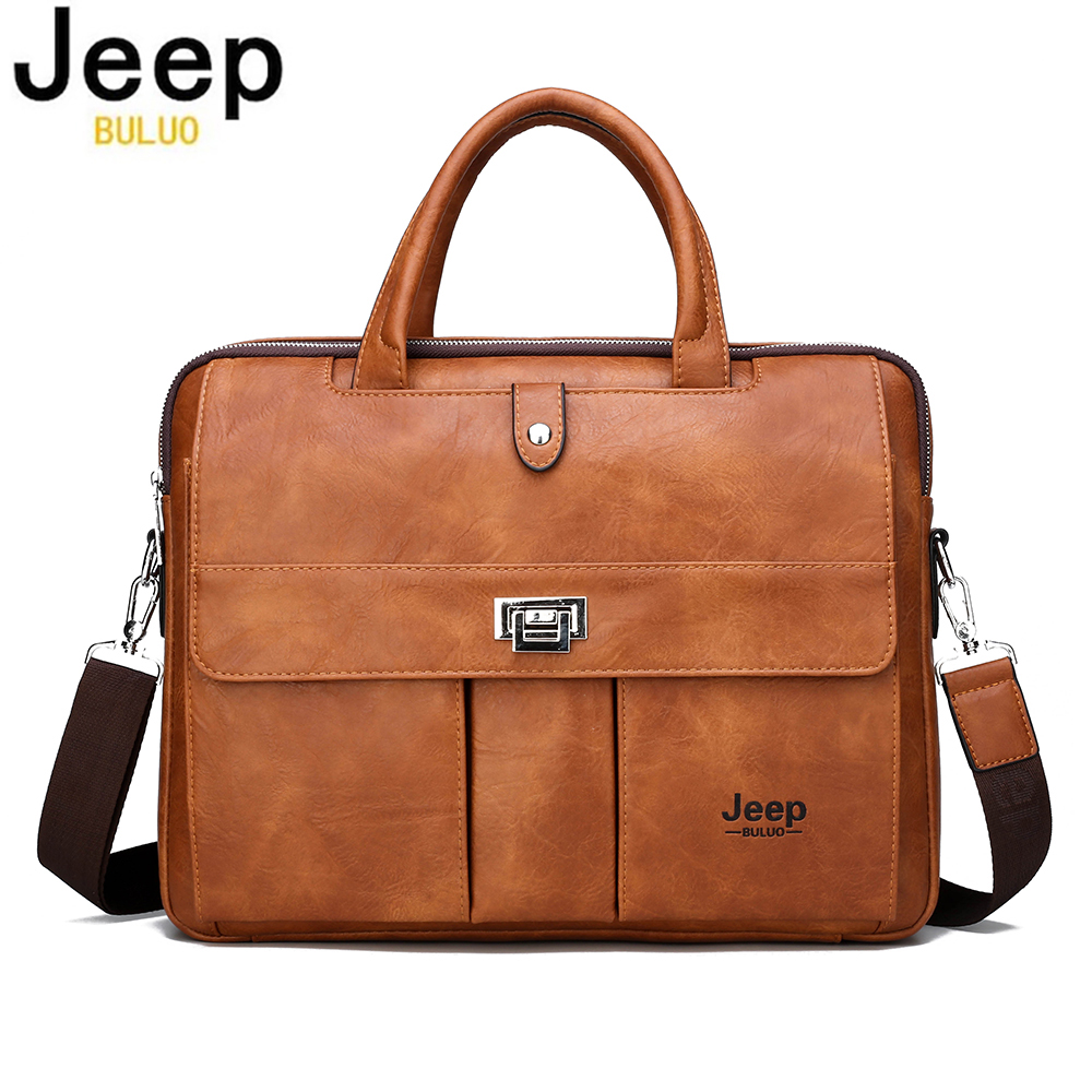 Jeep Buluo Men's Leather Brief - Leather Work Bag Men review and price