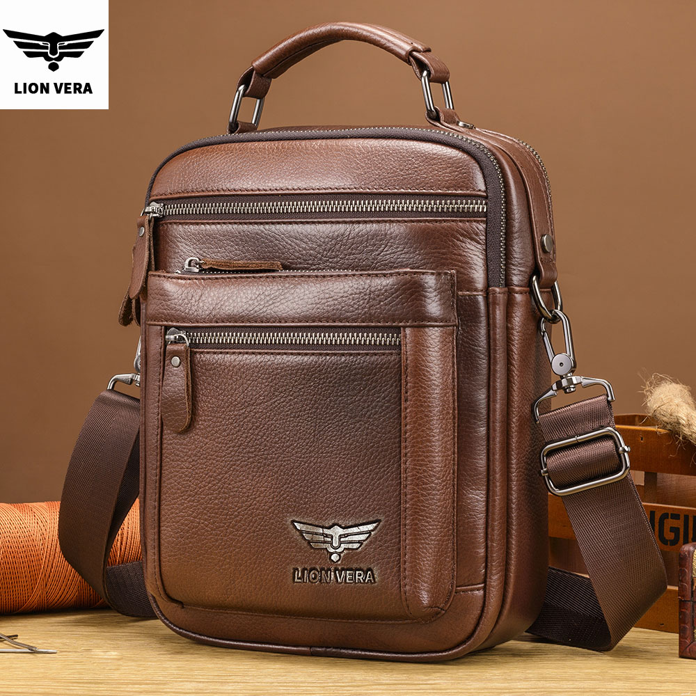 LION VERA Men's Shoulder Bag C - Leather Work Bag Men review and price